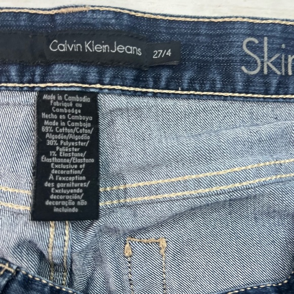 Calvin Klein Jeans women's size 27/4 skinny straight denim dark wash Casual VTG - Picture 13 of 13
